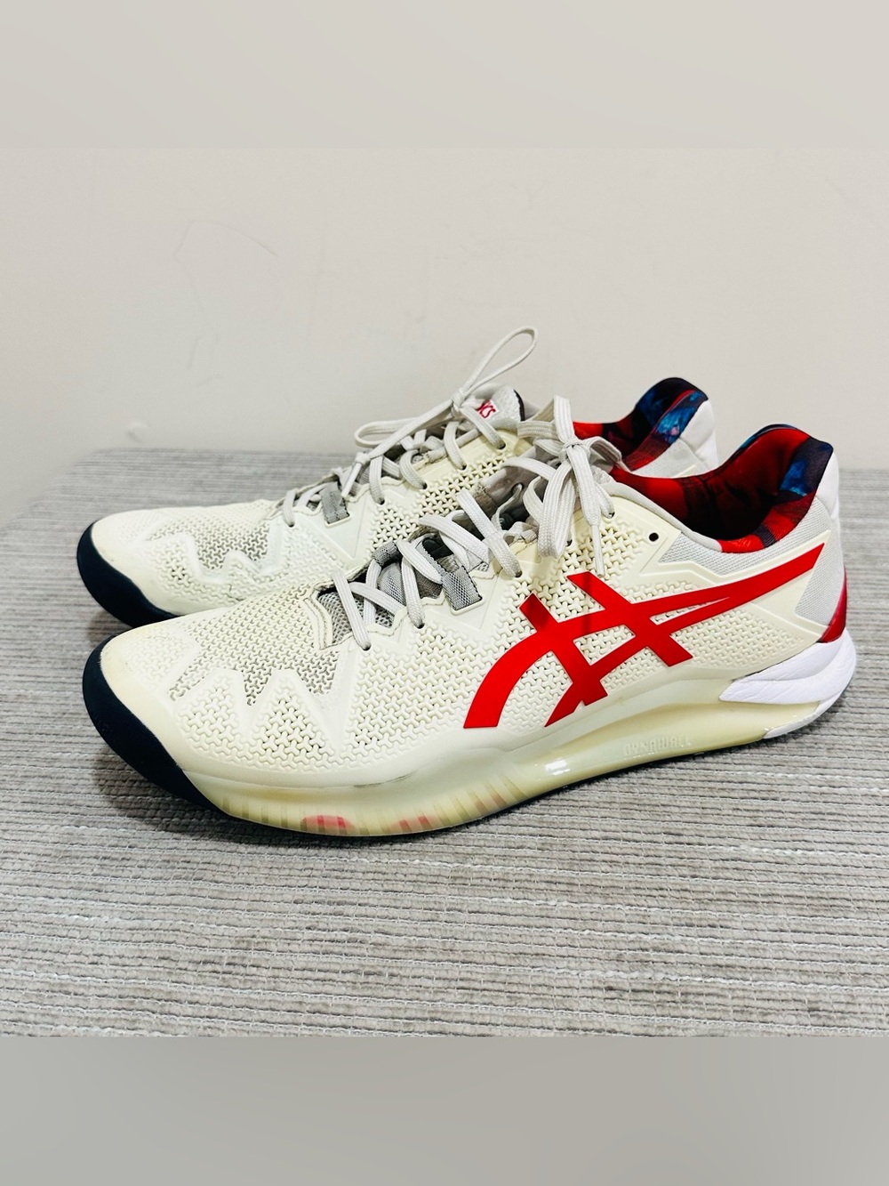 Asics Gel-Resolution 8 LE Mens Sneakers Size 10 “White Classic Red' 1041A292-110
